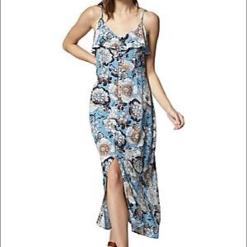 SANCTUARY Isabella Floral Button-down Maxi Dress